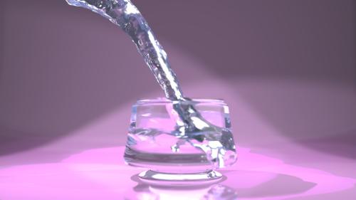 Water + Glass (without Cycles). preview image